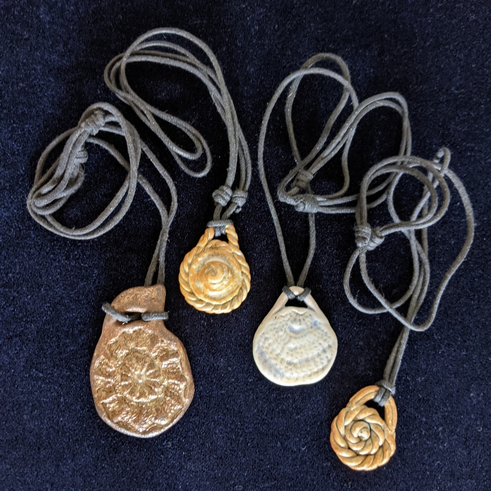 Assorted clay necklaces